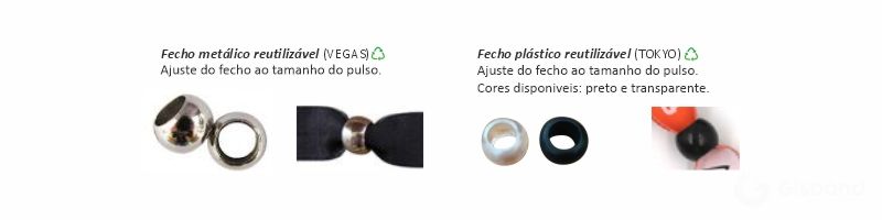 Fecho reutilizável para pulseiras