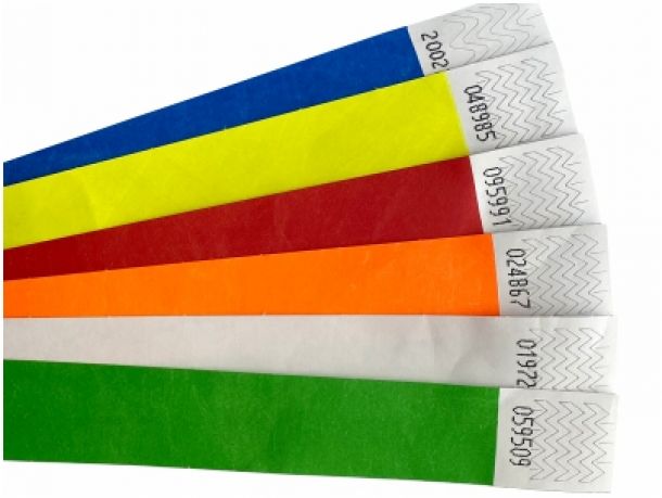 Pulseiras de tyvek 